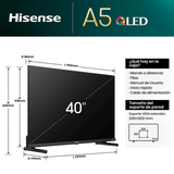 Televisor Hisense 40A5NQ QLED 4K de 40 pulgadas
