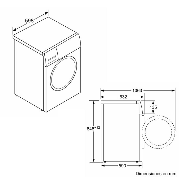 Lavadora Bosch WGE03200EP 8Kg