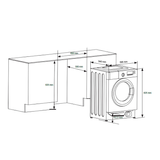 Lavadora integrable Hisense WF3M841BWIES 8Kg