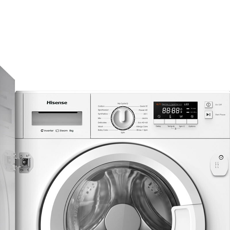 Lavadora integrable Hisense WF3M841BWIES 8Kg