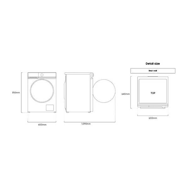Lavasecadora Samsung WD11DB7B85GWU3 11Kg