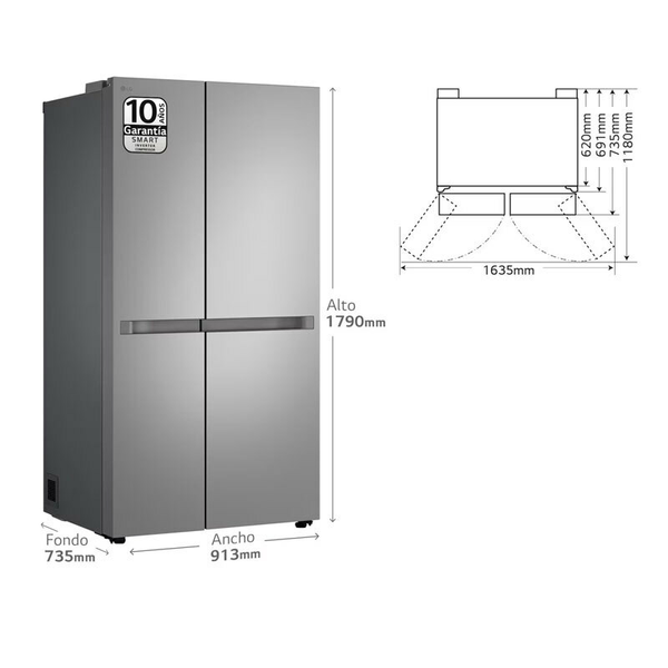 Frigorífico Americano LG GSBC40PYPE Inox
