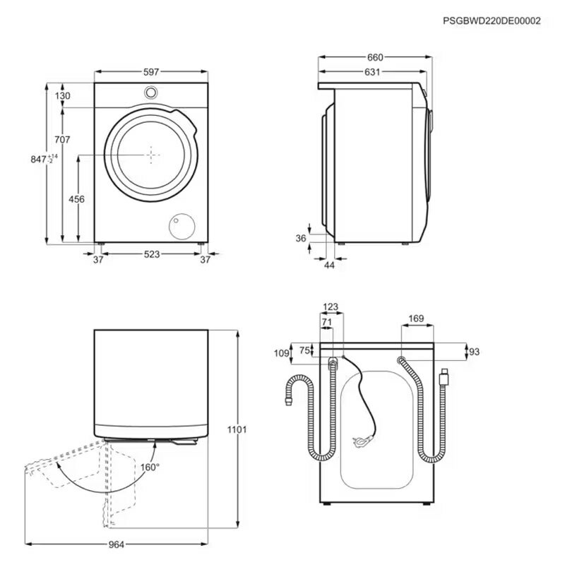 Lavasecadora AEG LWR7316V6O 10Kg