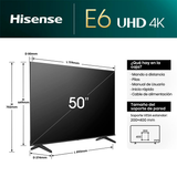 Televisor Hisense 50E6NT LED 4K de 50"